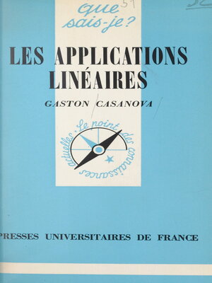 cover image of Les applications linéaires